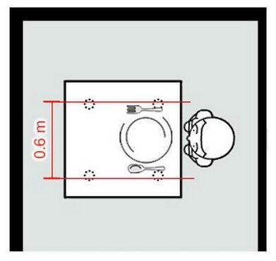 Обеденная зона на 1 человека